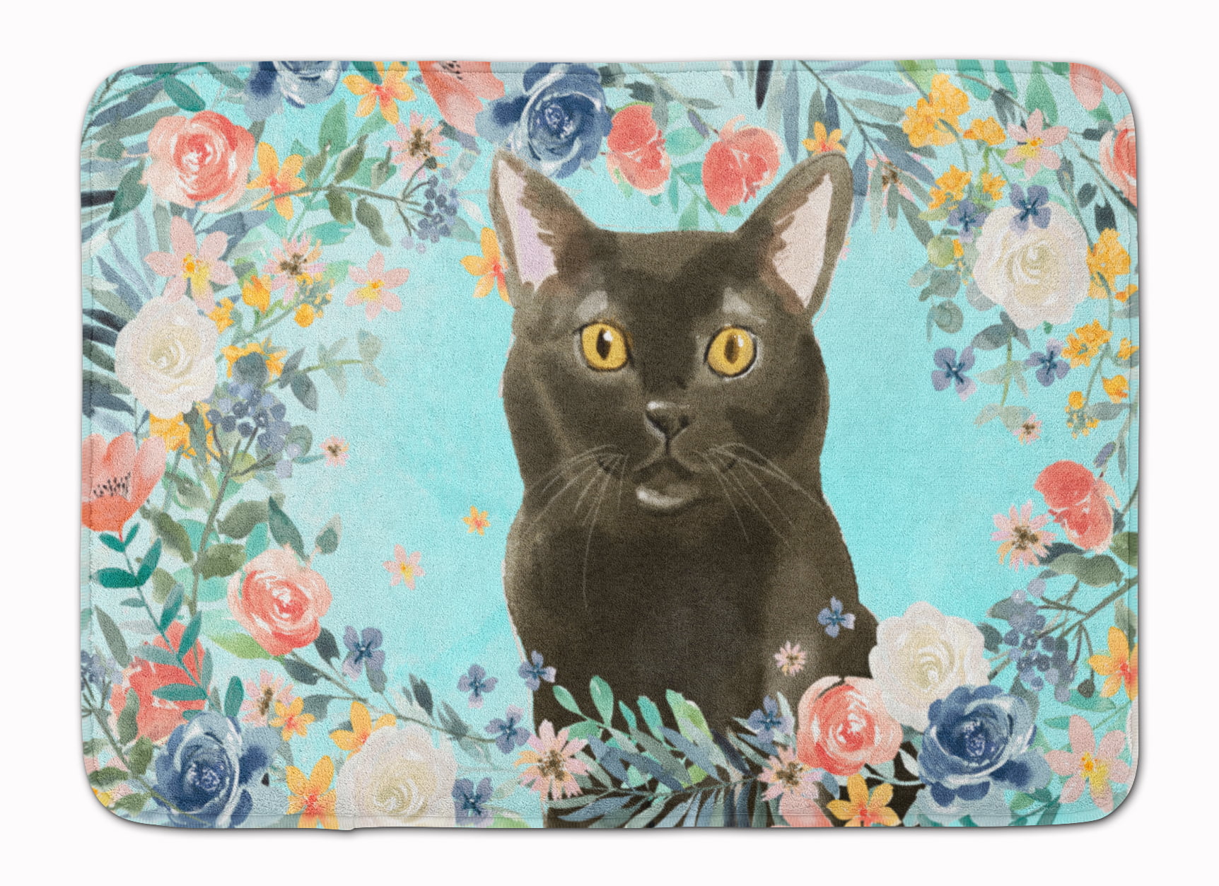 CK3391RUG Bombay Spring Flowers Machine Washable Memory Foam Mat