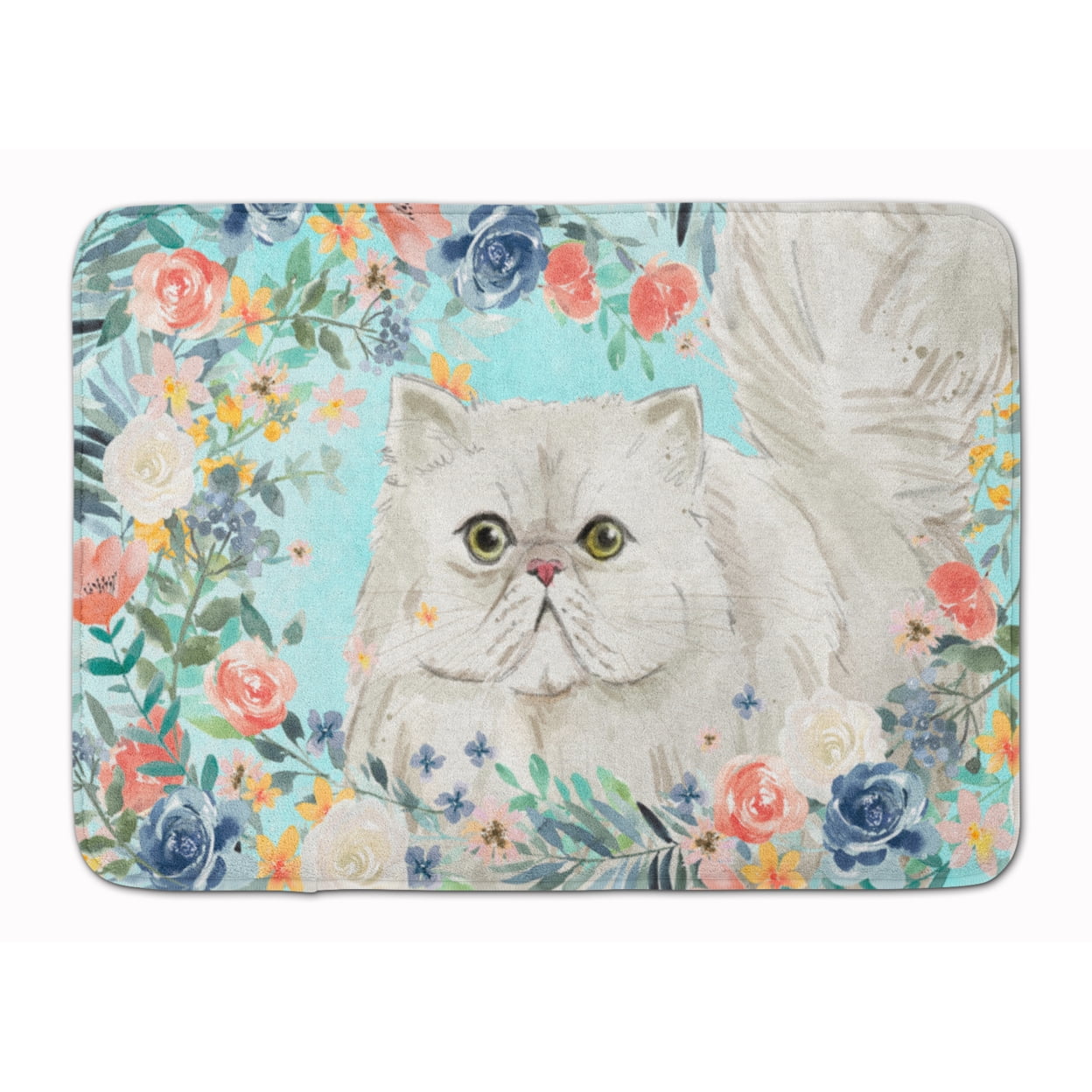CK3394RUG Persian Style Spring Flowers Machine Washable Memory Foam Mat