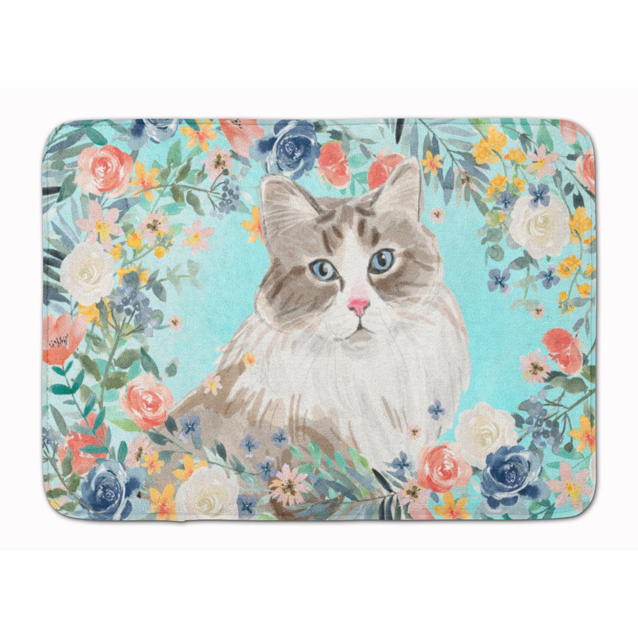 CK3399RUG Siberian Spring Flowers Machine Washable Memory Foam Mat