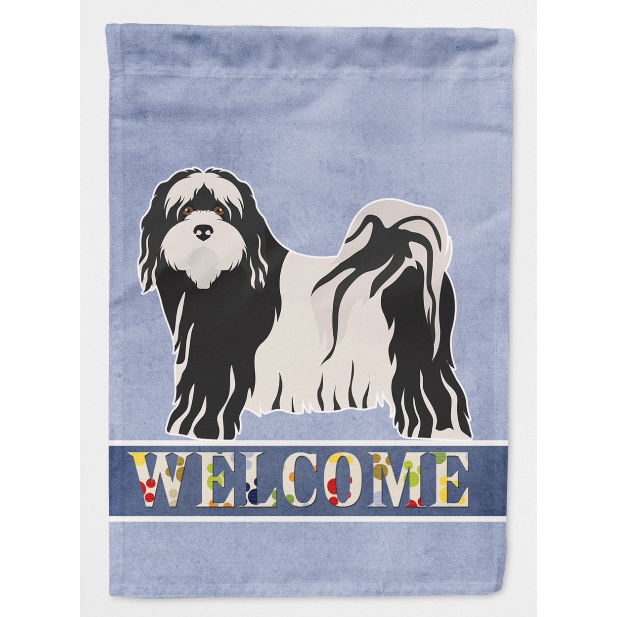 Tibetan Terrier Welcome Flag Canvas House Size