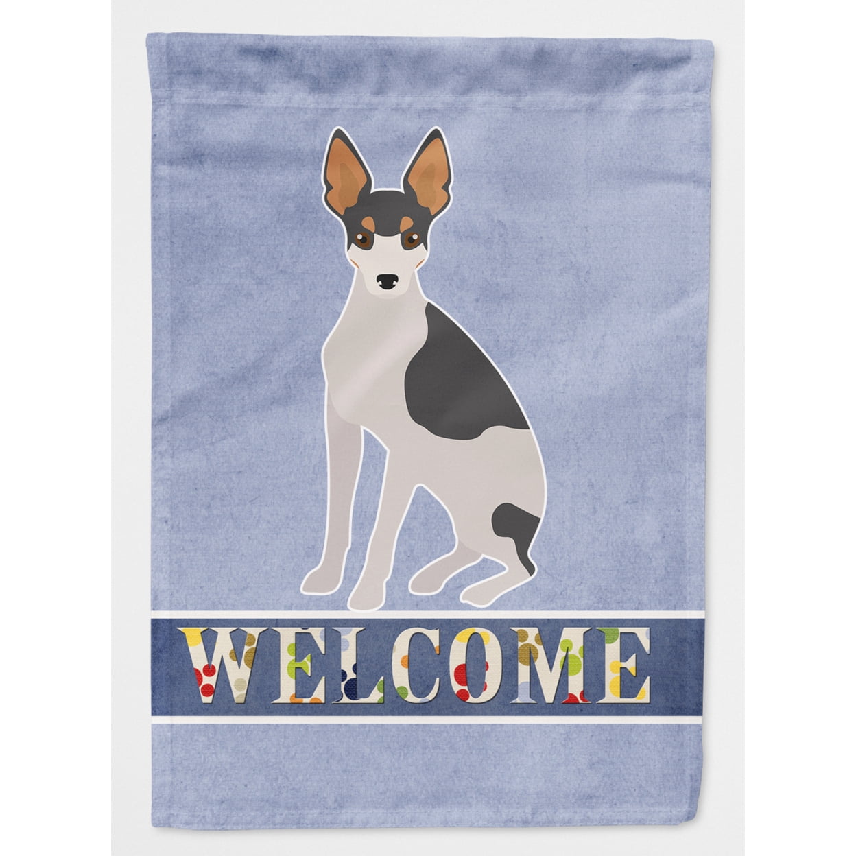 CK3694CHF Miniature Fox Terrier No.2 Welcome Flag Canvas House Size