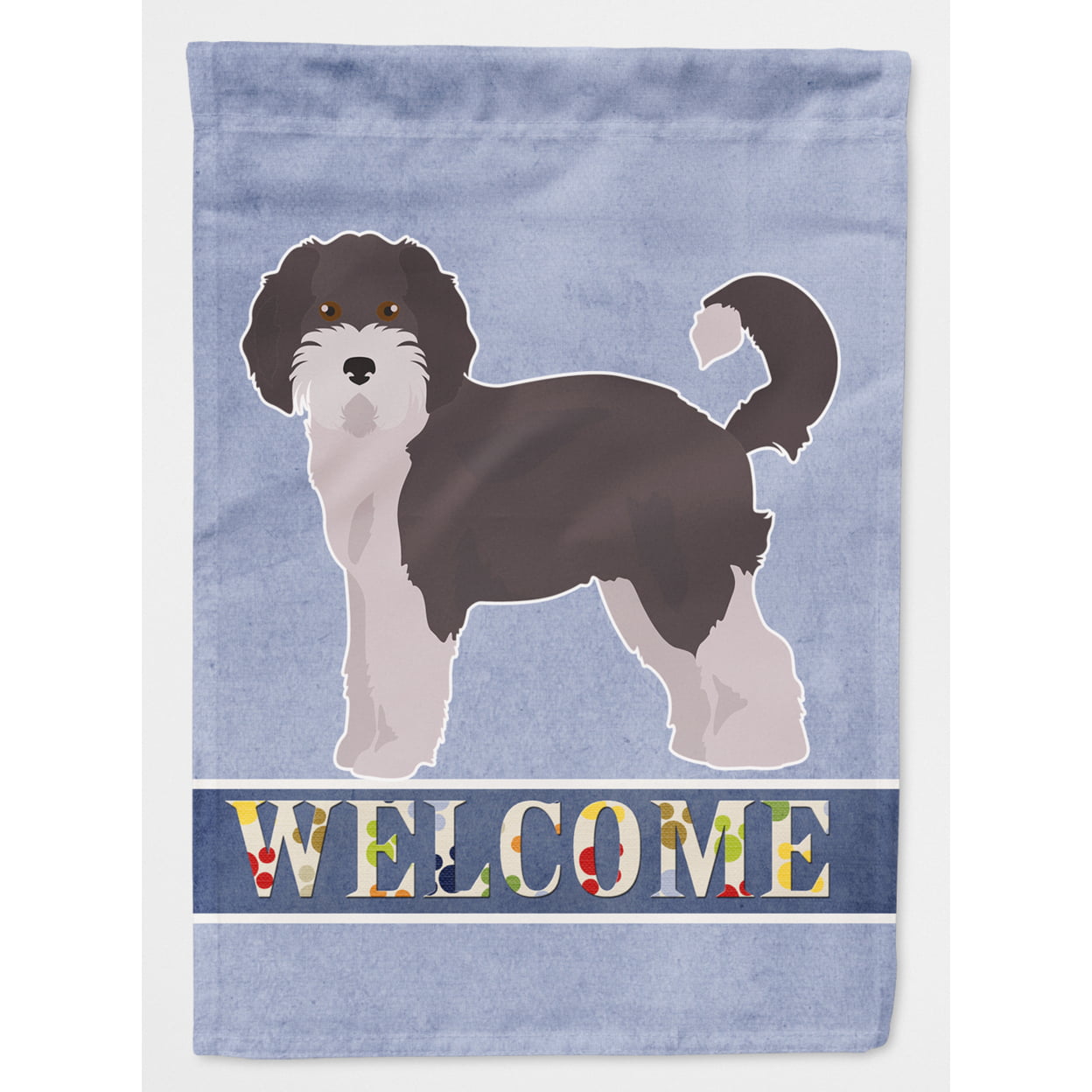 Aussiedoodle No.1 Welcome Flag Canvas House Size