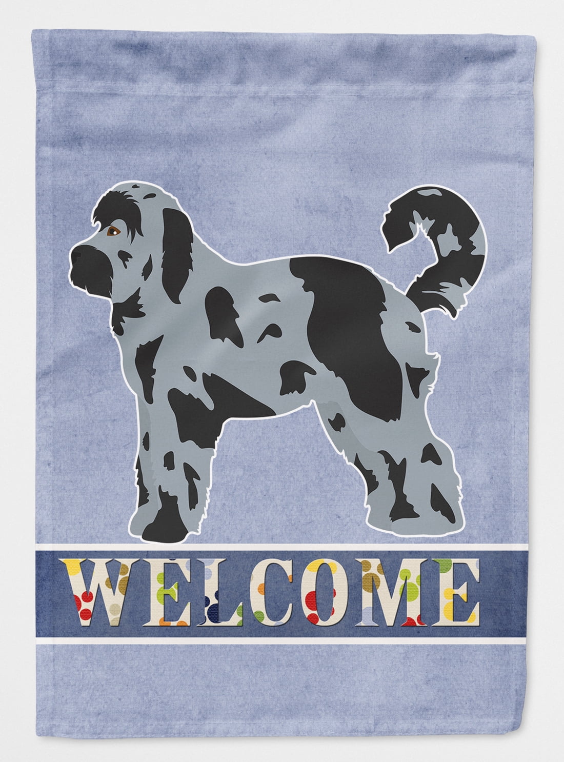 Aussiedoodle No.2 Welcome Flag Canvas House Size