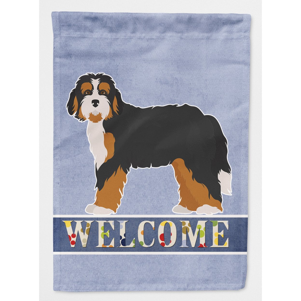 CK3710CHF Bernedoodle Welcome Flag Canvas House Size