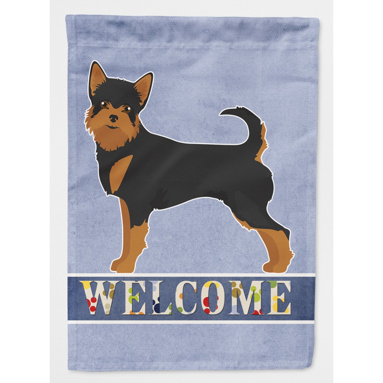 Black & Tan Chorkie Welcome Flag Canvas House Size
