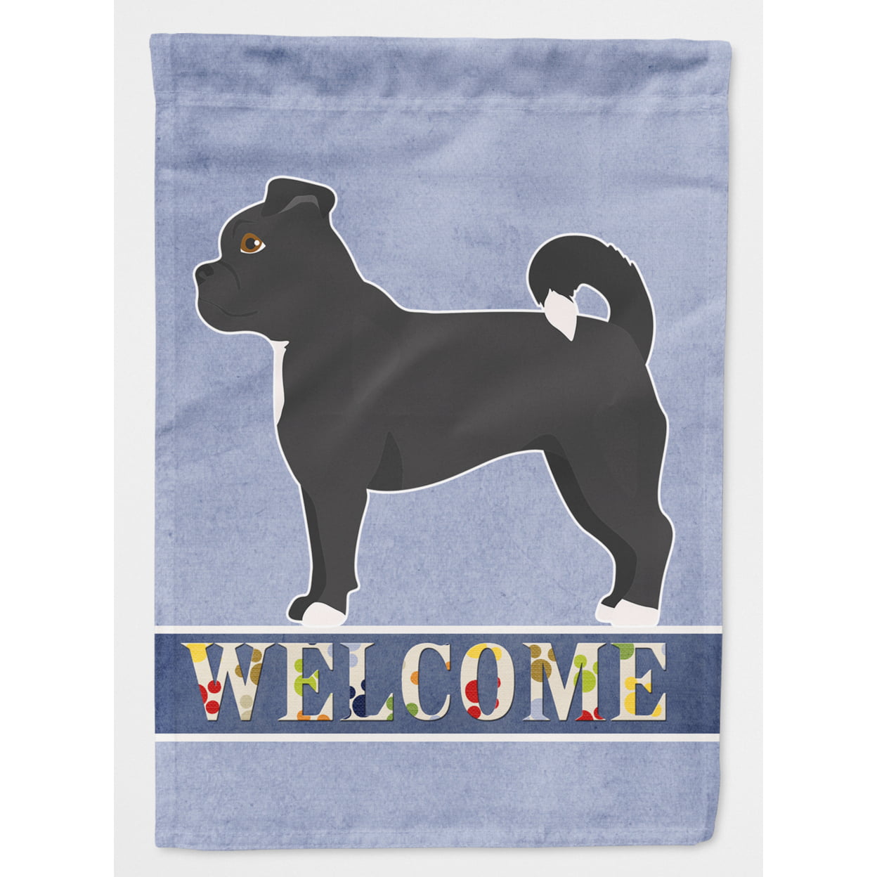 CK3726CHF Black Chug Welcome Flag Canvas House Size