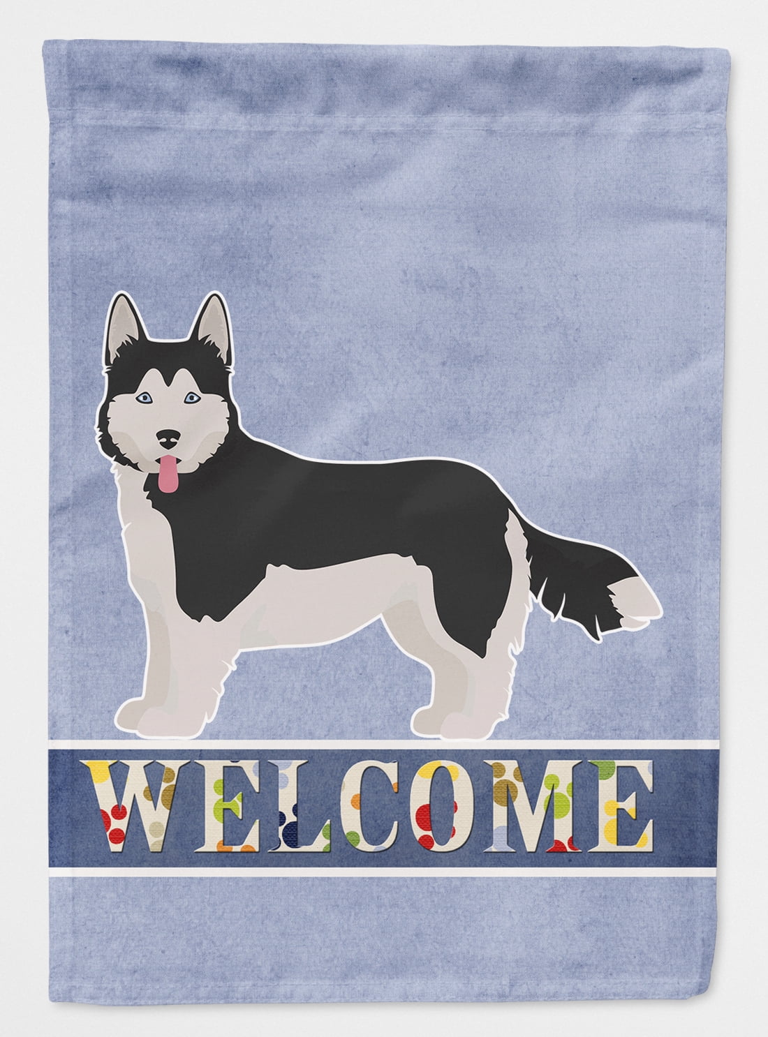 Corgi Husky Mix No.2 Welcome Flag Canvas House Size