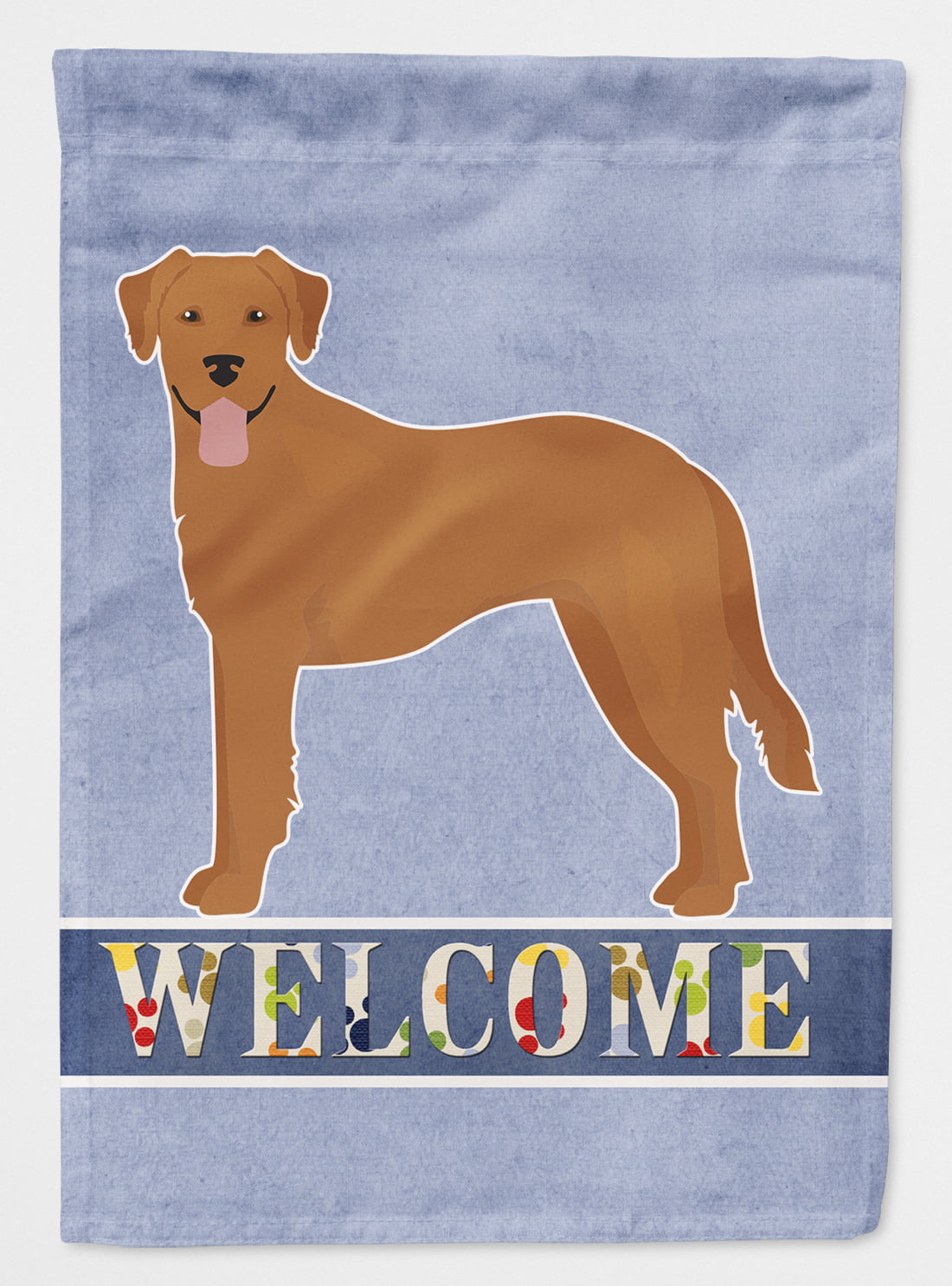 Goldador Welcome Flag Canvas House Size