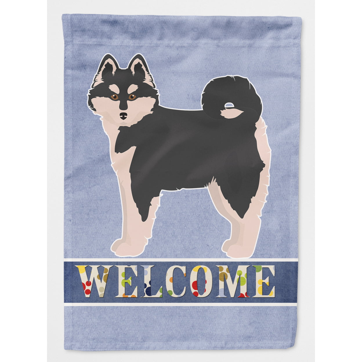 Pomsky No.1 Welcome Flag Canvas House Size