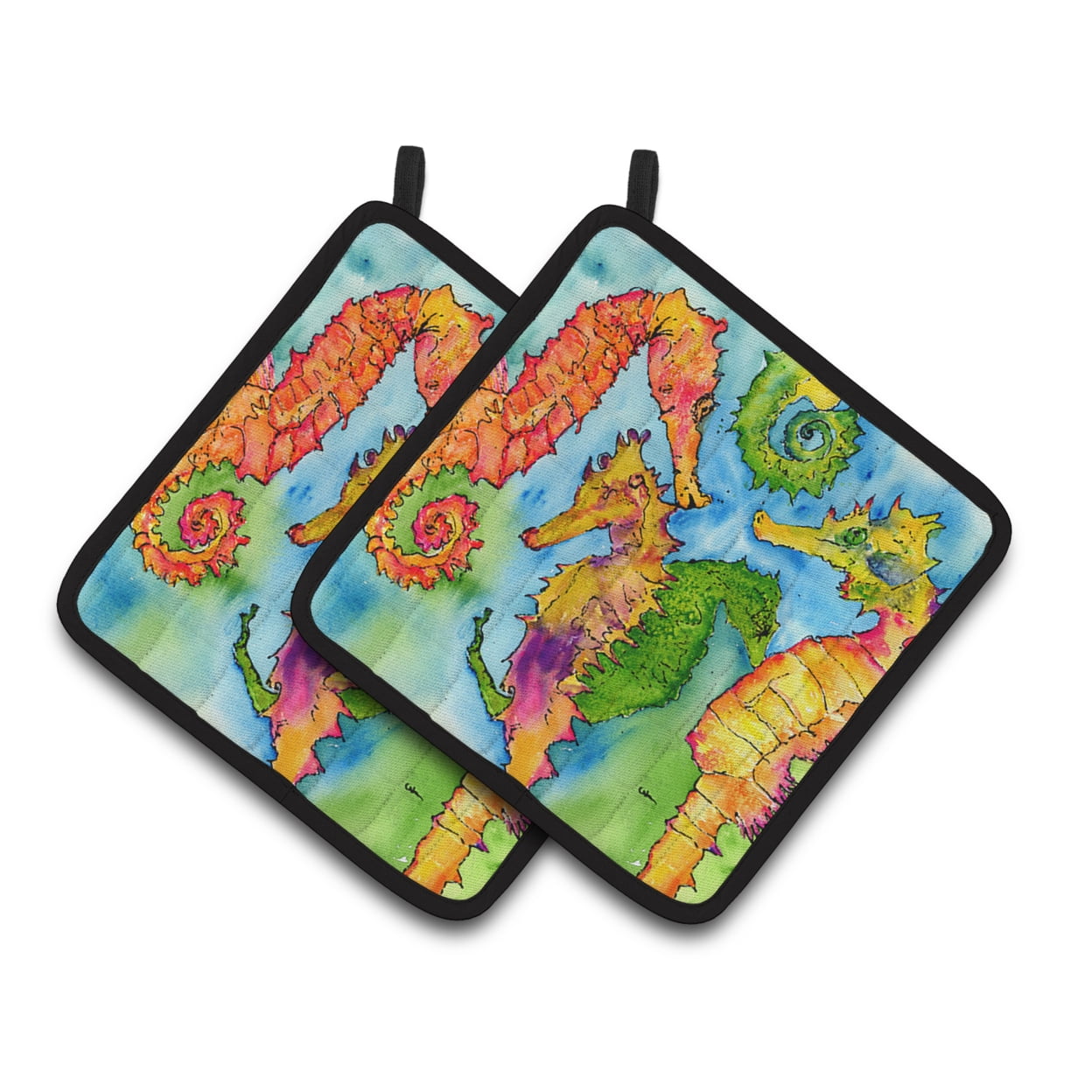 Picture of Carolines Treasures 8546PTHD Seahorse Pair of Pot Holders