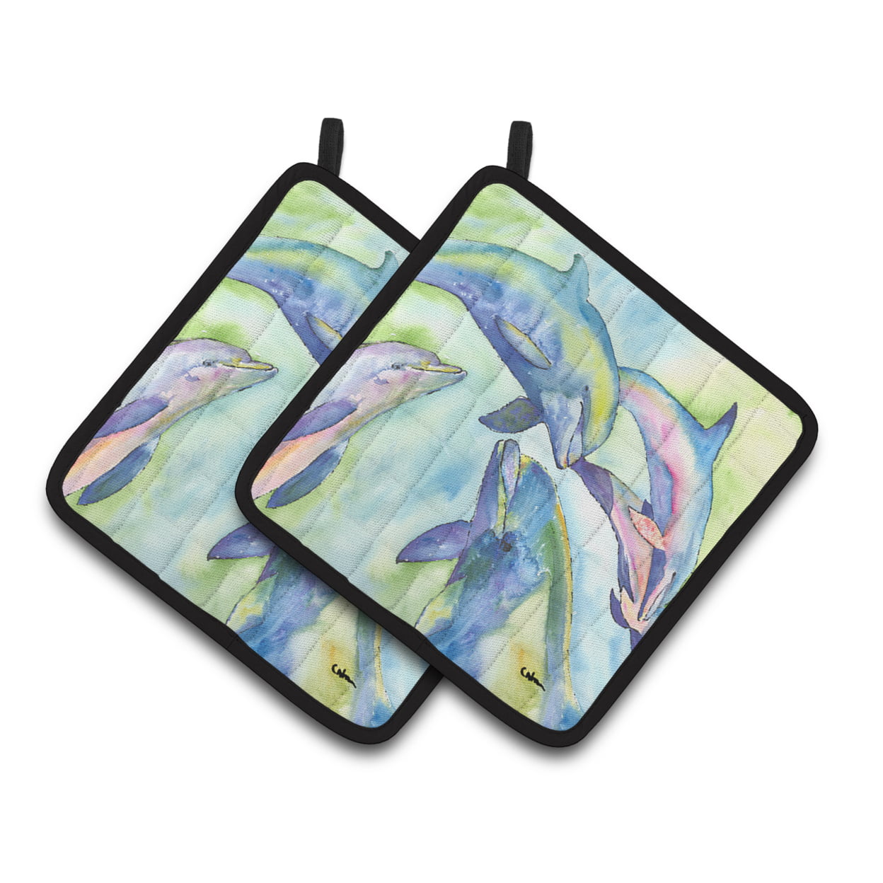 Picture of Carolines Treasures 8548PTHD Dolphin Pair of Pot Holders
