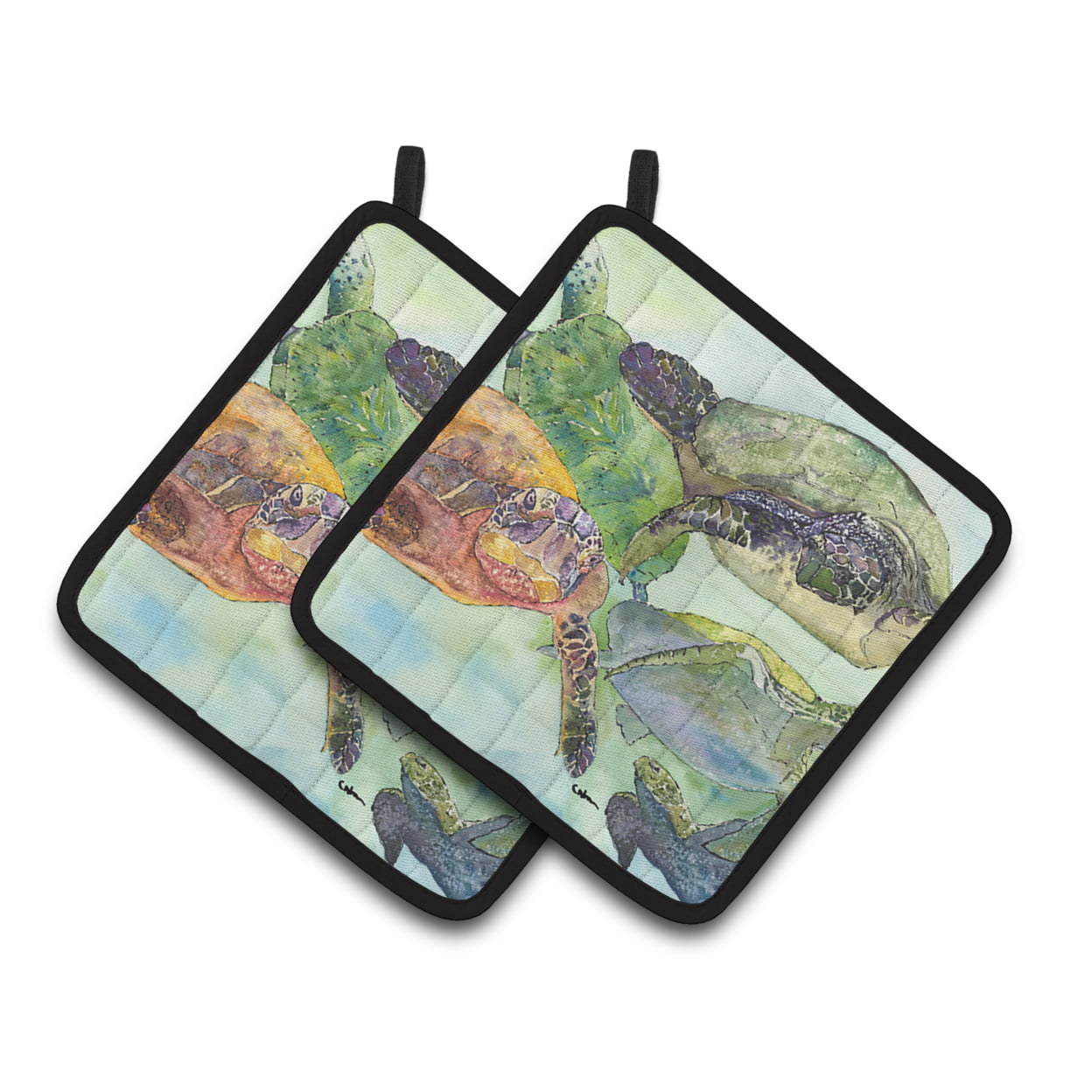 Picture of Carolines Treasures 8549PTHD Turtle Pair of Pot Holders