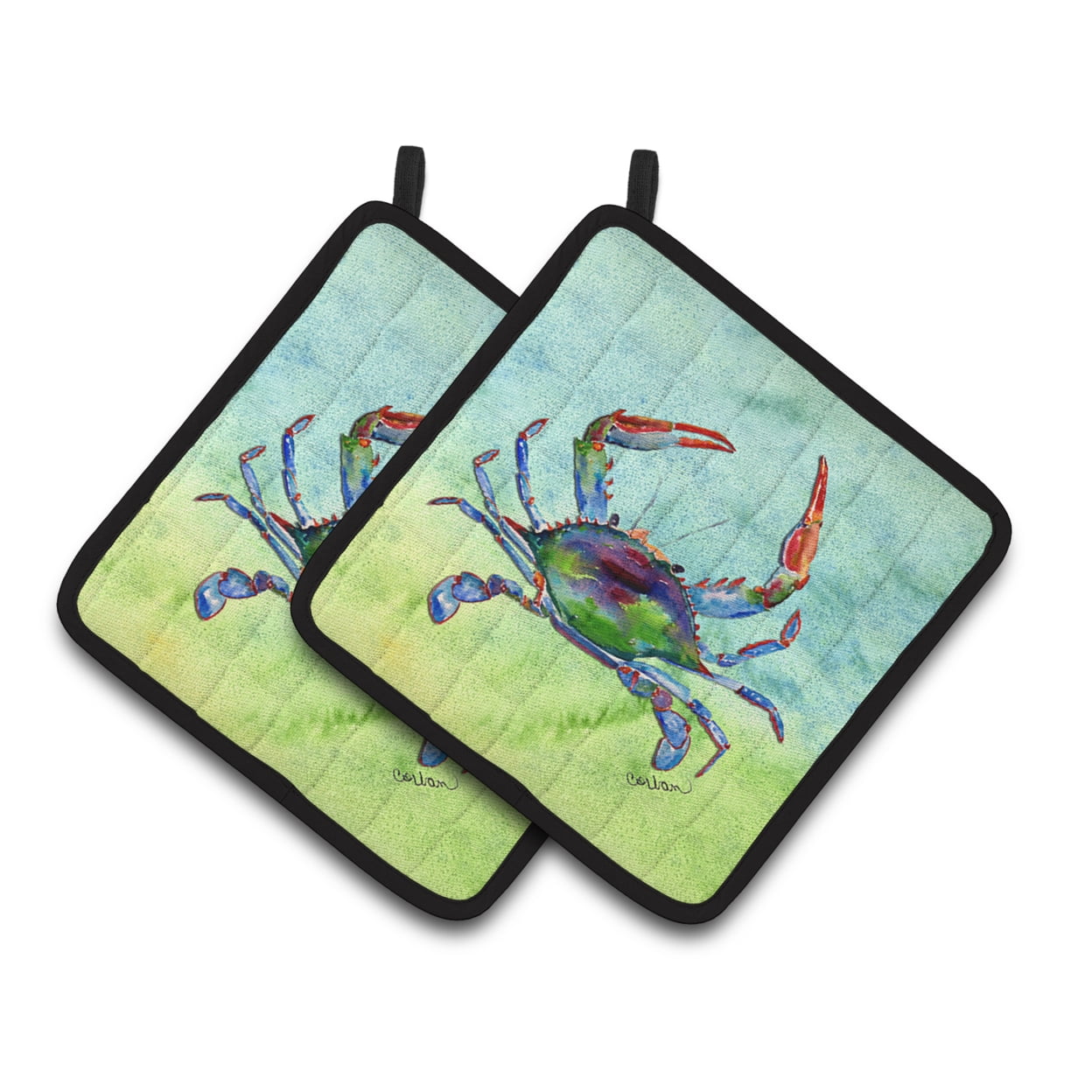 Picture of Carolines Treasures 8550PTHD Crab Pair of Pot Holders