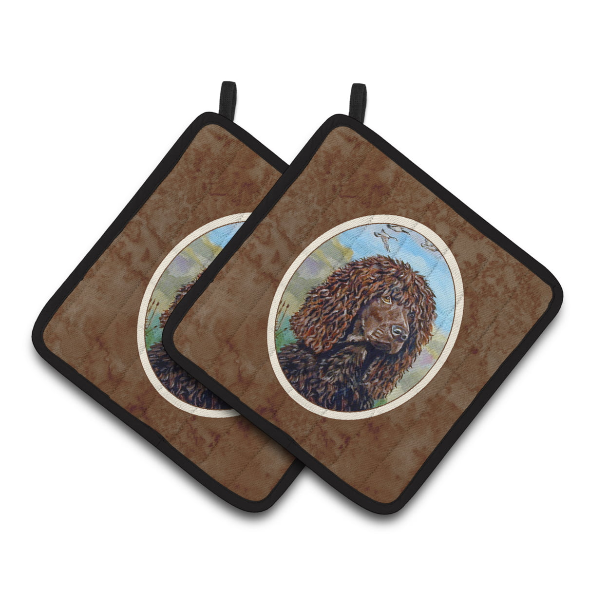 Picture of Carolines Treasures 7089PTHD Irish Water Spaniel Pair of Pot Holders