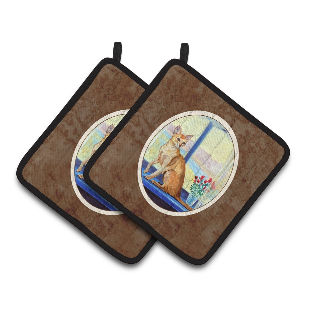 Picture of Carolines Treasures 7091PTHD Cat Pair of Pot Holders