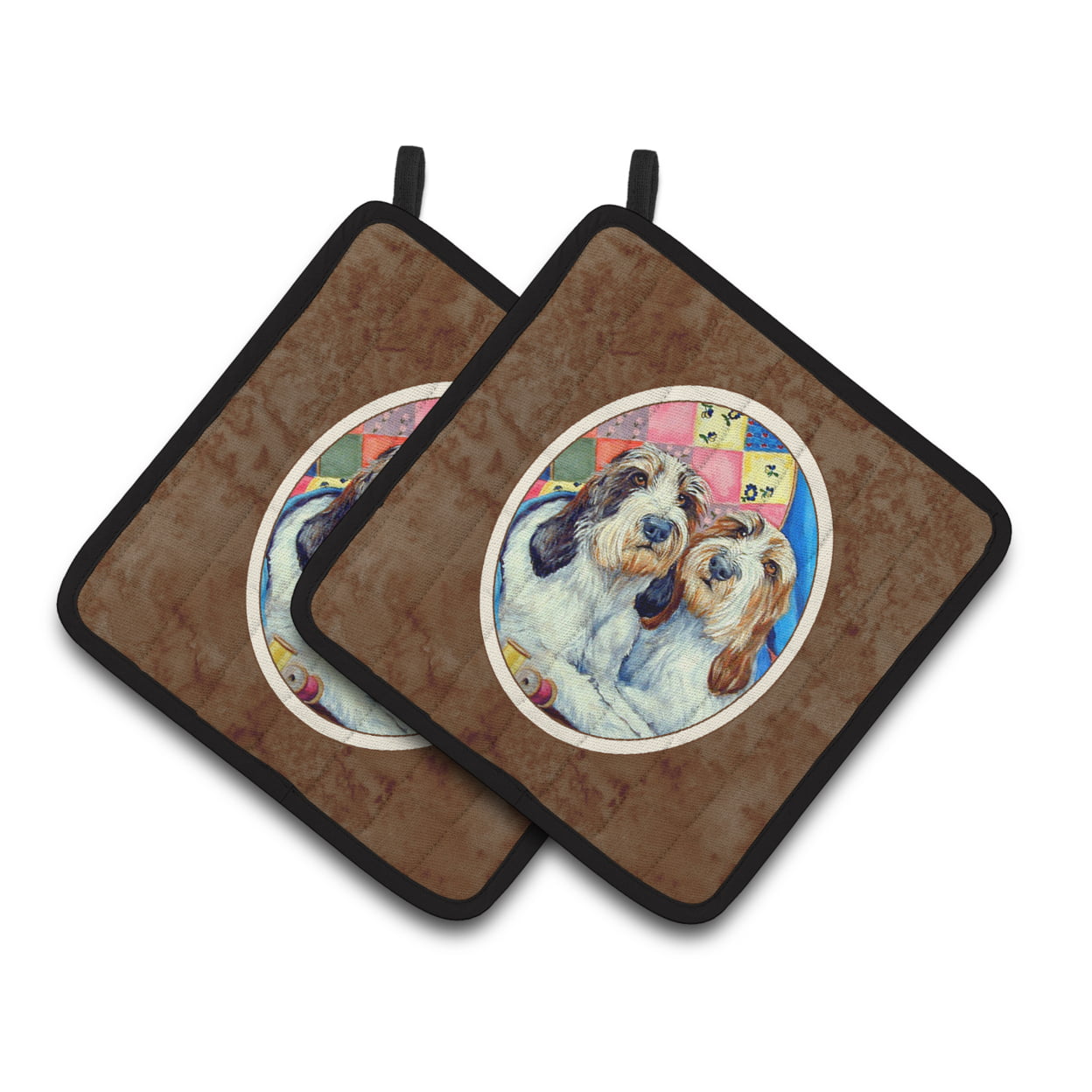 Picture of Carolines Treasures 7095PTHD Petit Basset Griffon Vendeen Pair of Pot Holders