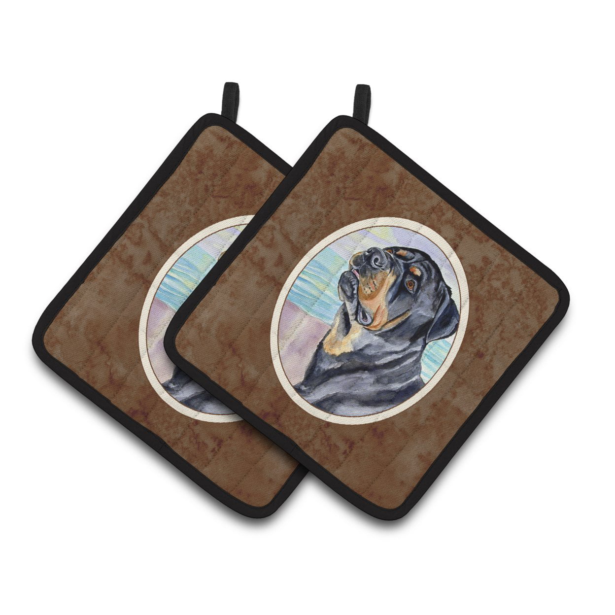 Picture of Carolines Treasures 7107PTHD Rottweiler Pair of Pot Holders
