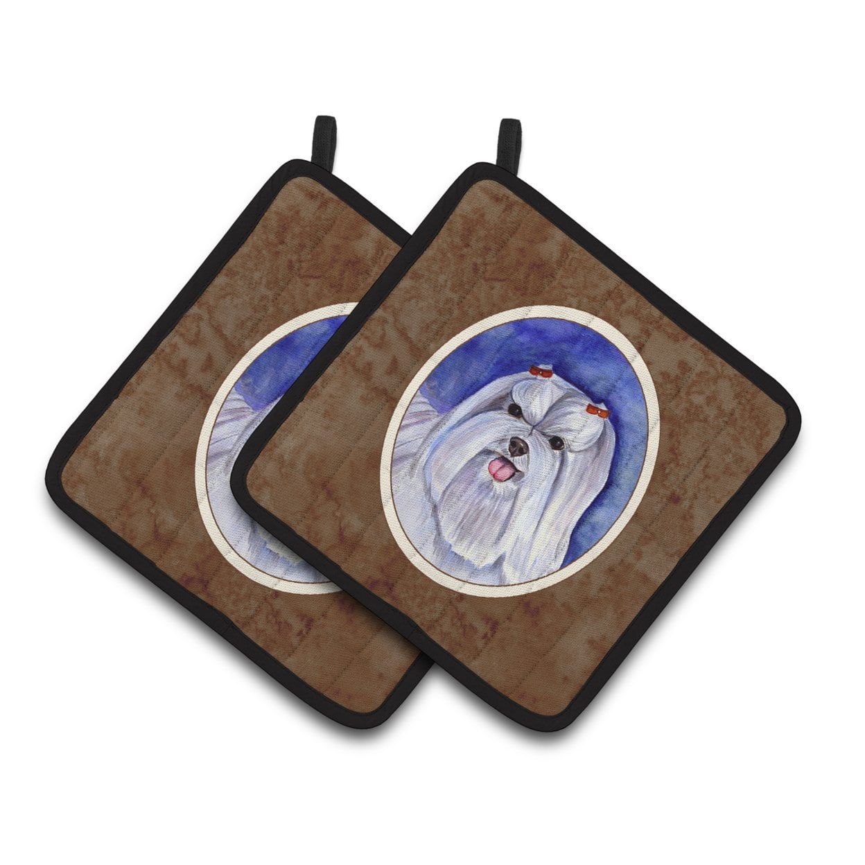 Picture of Carolines Treasures 7108PTHD Maltese Pair of Pot Holders