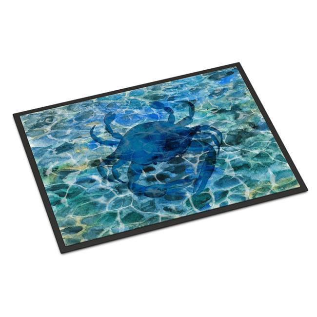 24 x 36 in. Blue Crab Under Water Indoor or Outdoor Mat