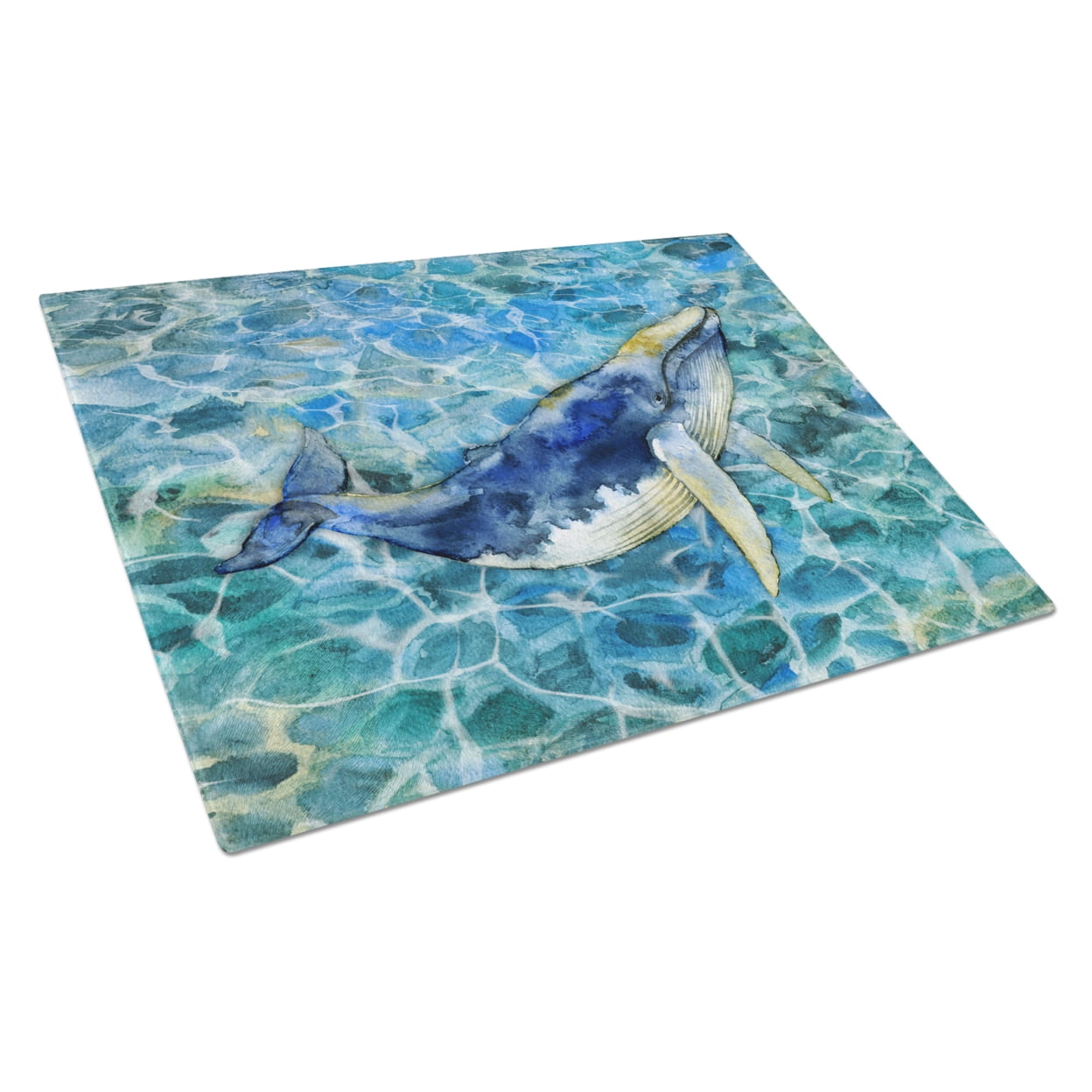 Humpback Whale Glass Cutting Board - Large
