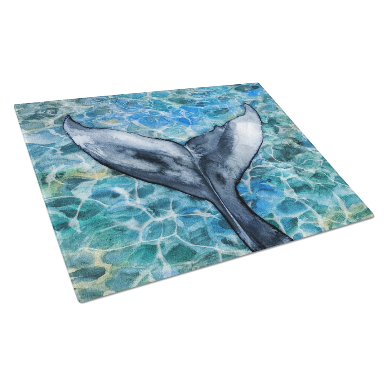 Whale Tail Glass Cutting Board - Large