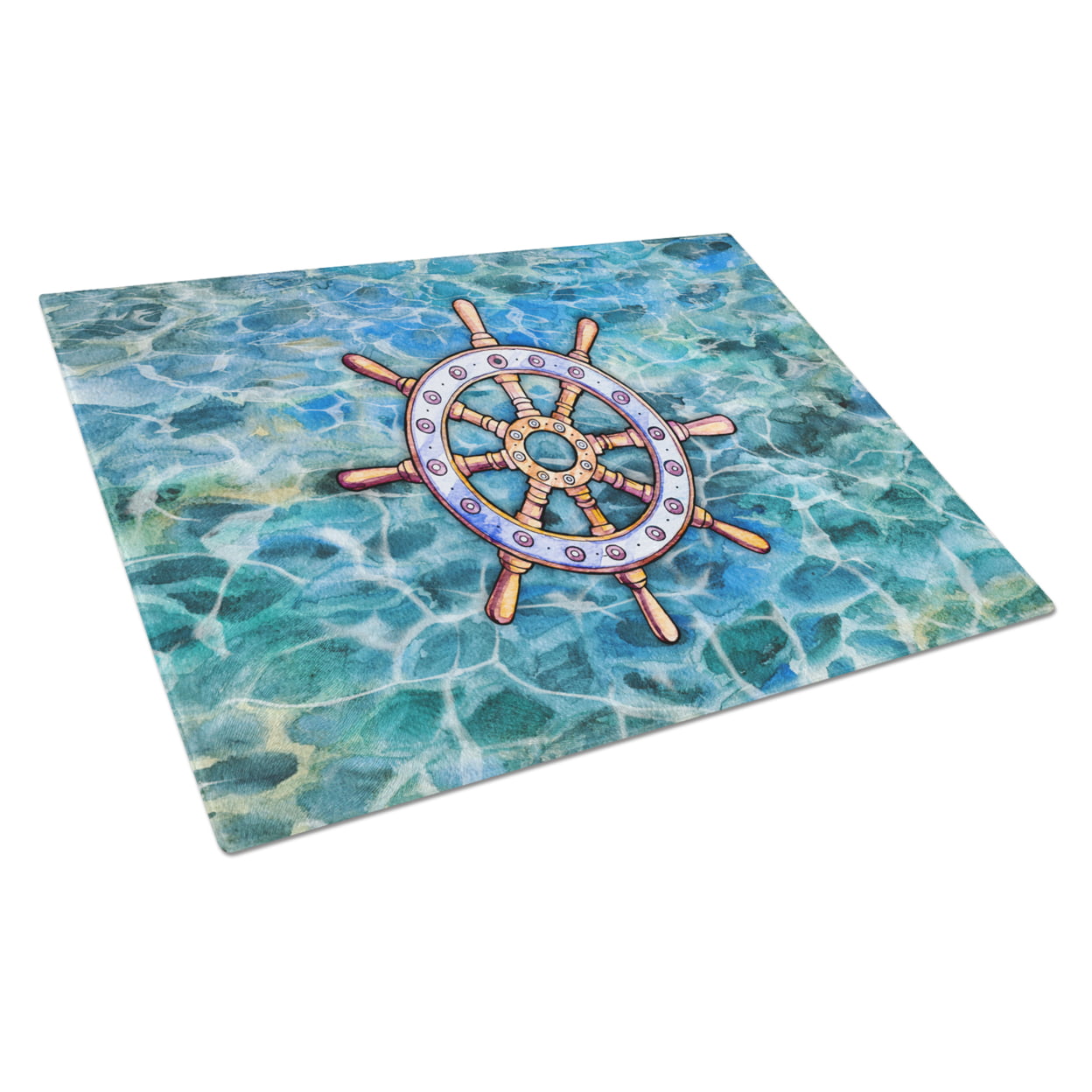 Steering Wheel Helm Glass Cutting Board - Large