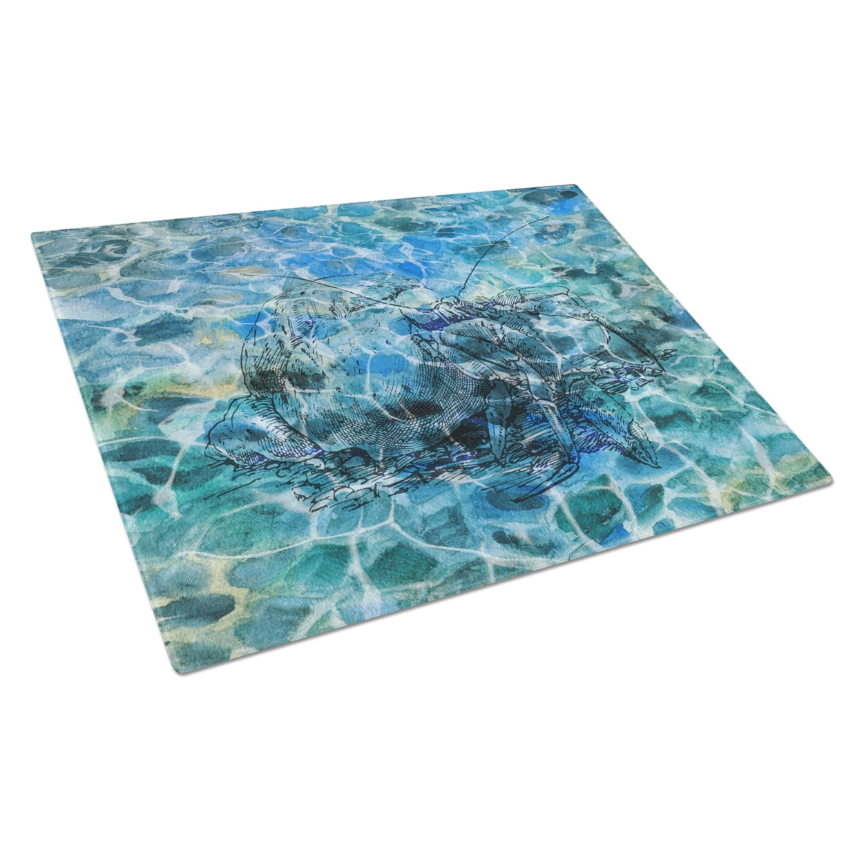 Hermit Crab Under Water Glass Cutting Board - Large