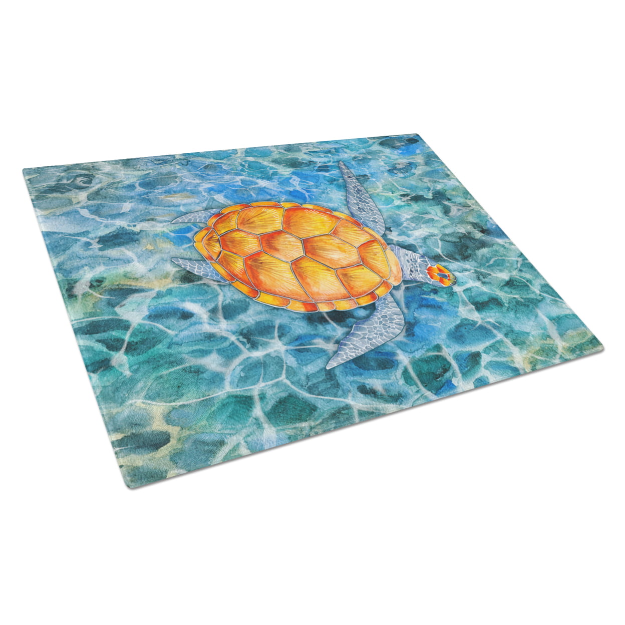 Sea Turtle Glass Cutting Board - Large