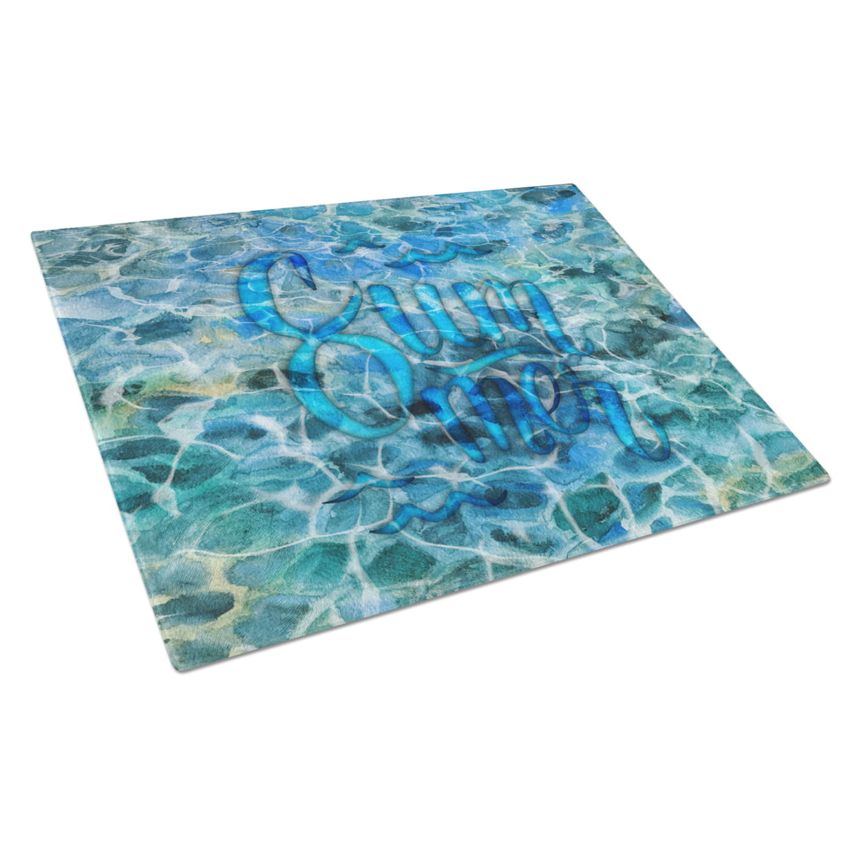 Summer Under Water Glass Cutting Board - Large