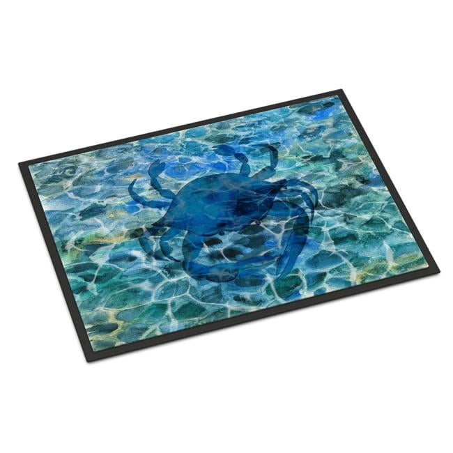 18 x 27 in. Blue Crab Under Water Indoor or Outdoor Mat