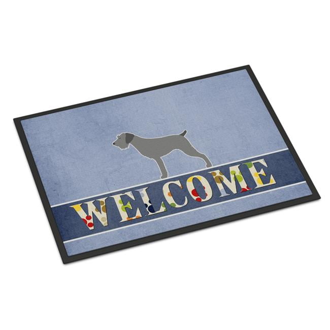 18 x 27 in. German Wirehaired Pointer Welcome Indoor or Outdoor Mat