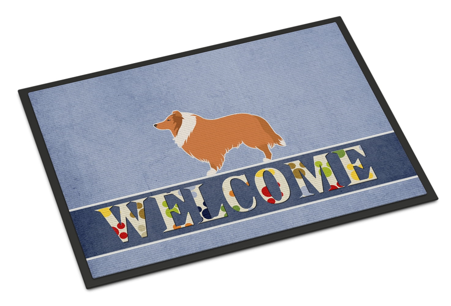 18 x 27 in. Collie Welcome Indoor or Outdoor Mat