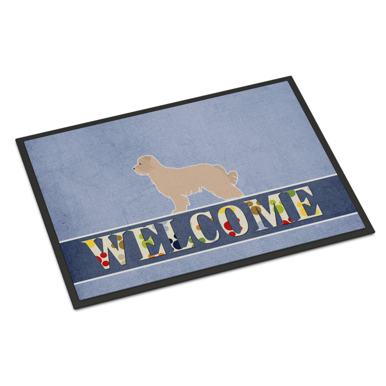 18 x 27 in. Pyrenean Shepherd Welcome Indoor or Outdoor Mat