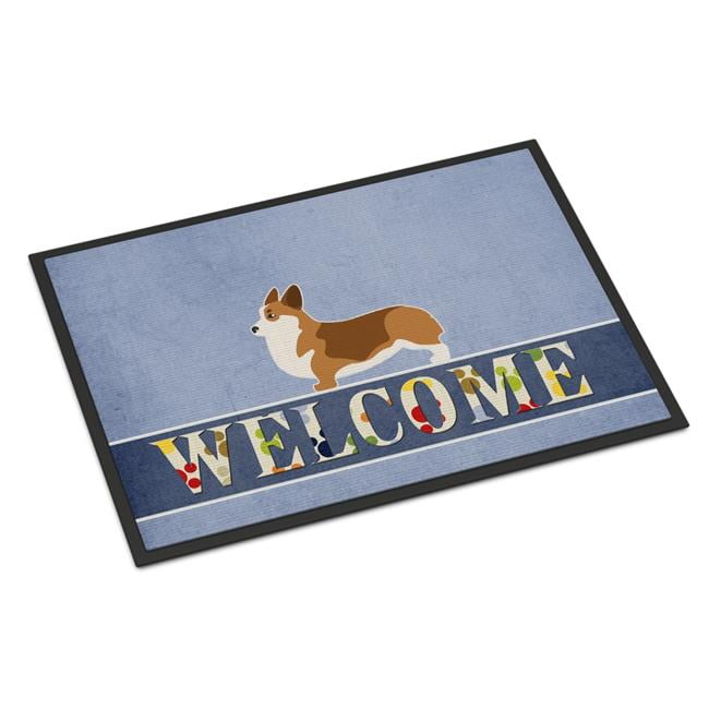 18 x 27 in. Corgi Welcome Indoor or Outdoor Mat