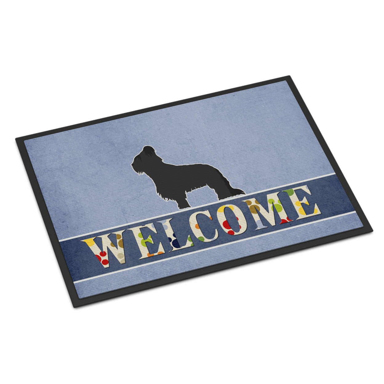 18 x 27 in. Briard Welcome Indoor or Outdoor Mat