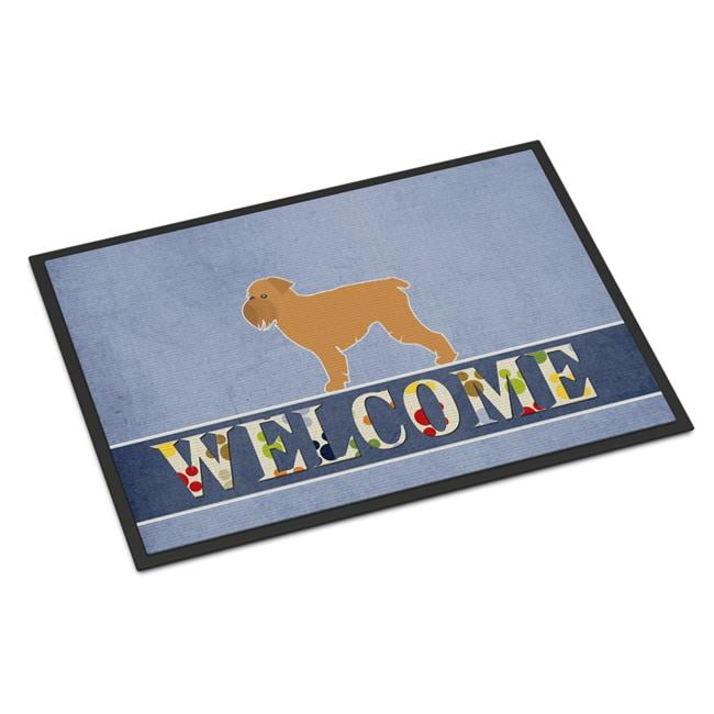 18 x 27 in. Brussels Griffon Welcome Indoor or Outdoor Mat