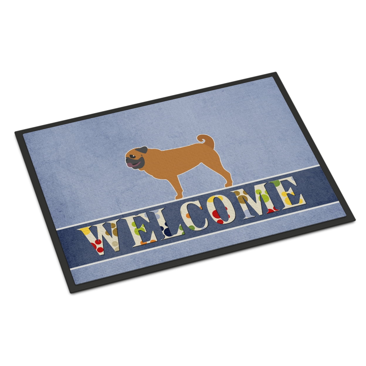 18 x 27 in. Pug Welcome Indoor or Outdoor Mat