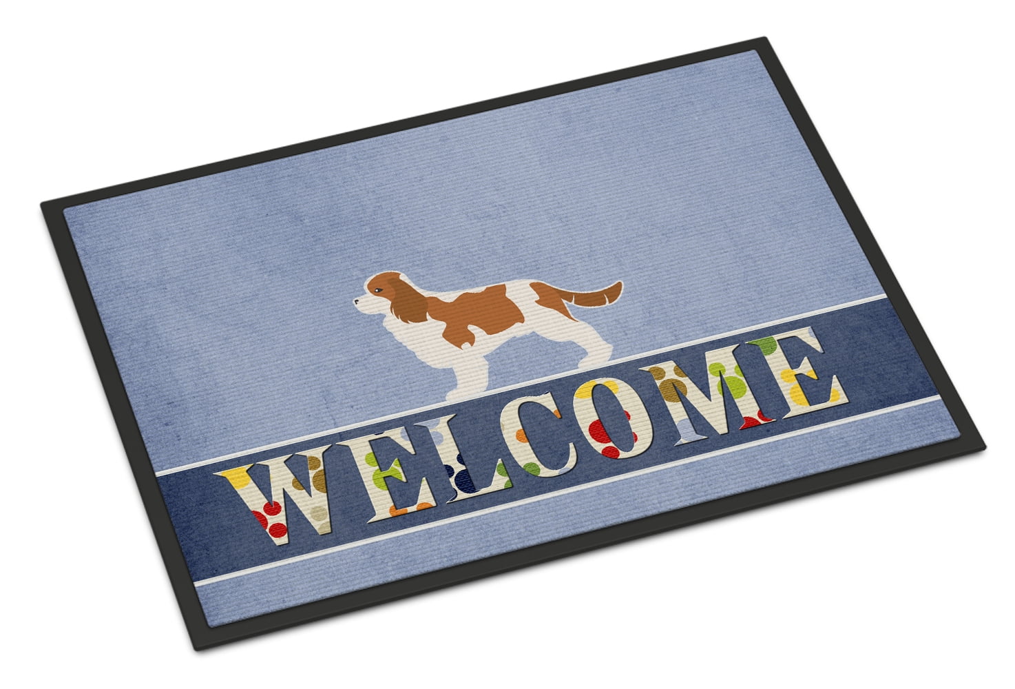 18 x 27 in. Cavalier King Charles Spaniel Welcome Indoor or Outdoor Mat