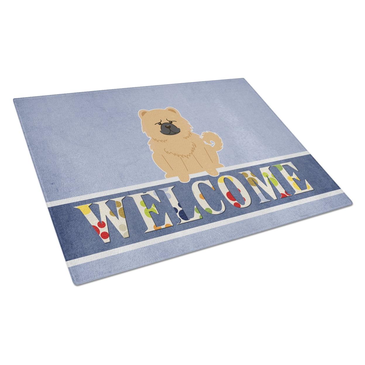 Chow Chow Cream Welcome Glass Cutting Board - Large