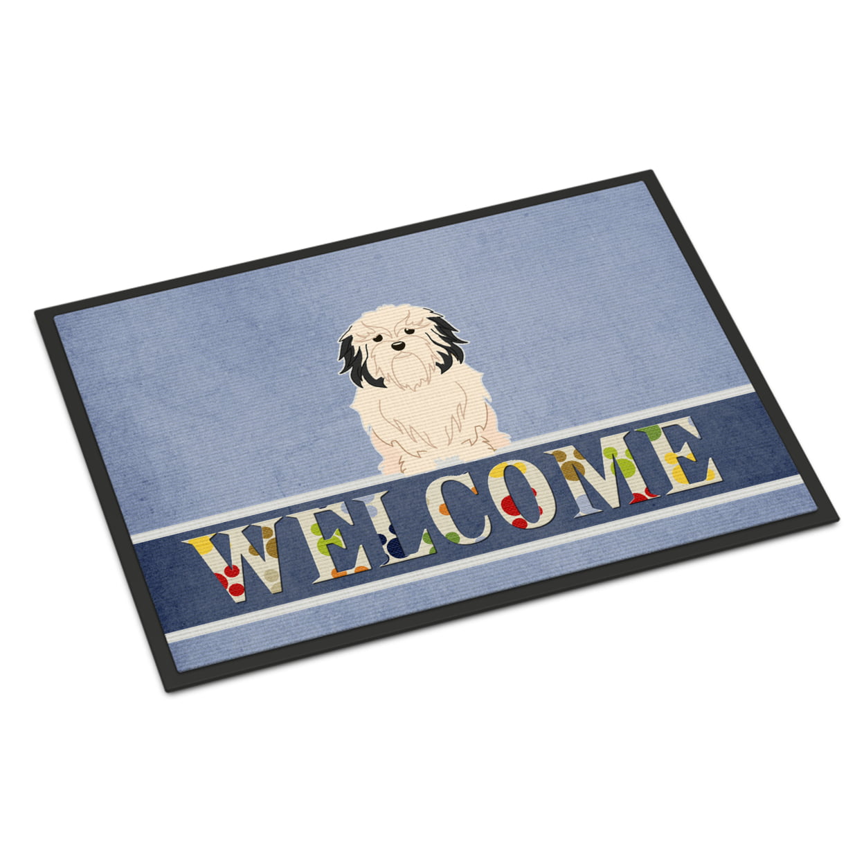 18 x 27 in. Lowchen Welcome Indoor or Outdoor Mat