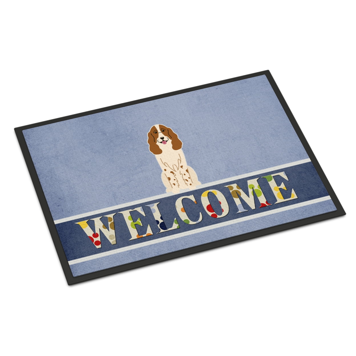18 x 27 in. Russian Spaniel Welcome Indoor or Outdoor Mat