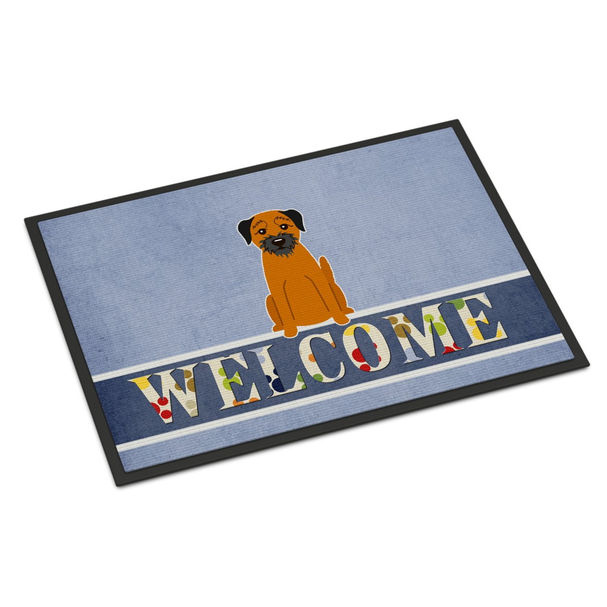 18 x 27 in. Border Terrier Welcome Indoor or Outdoor Mat