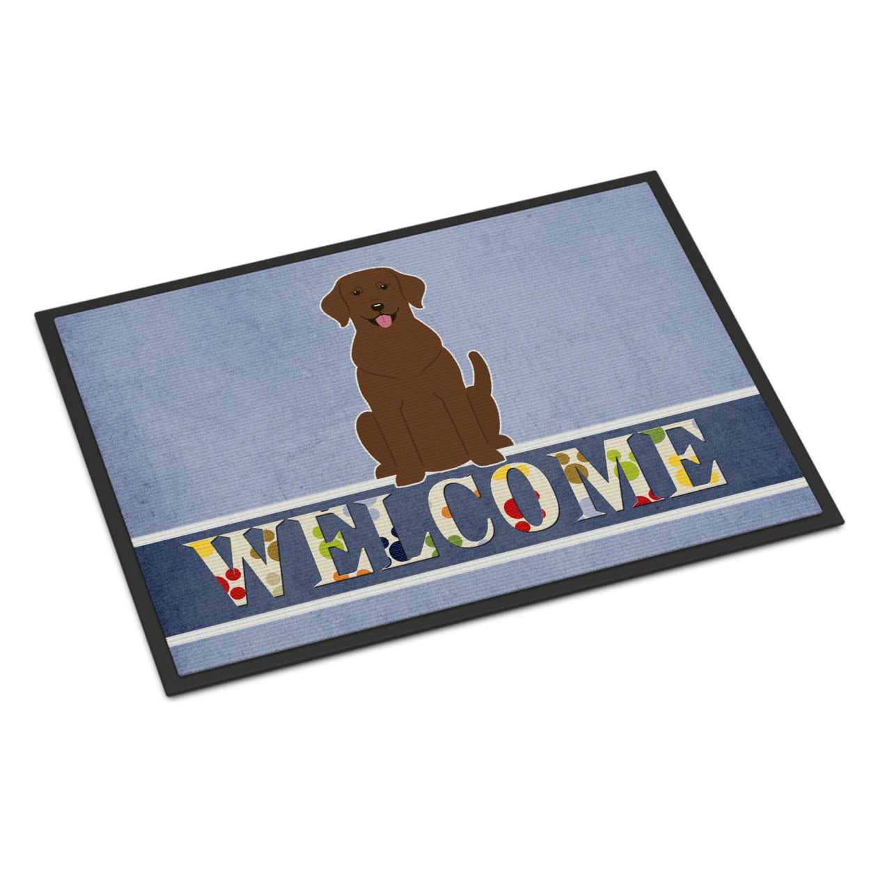 18 x 27 in. Chocolate Labrador Welcome Indoor or Outdoor Mat