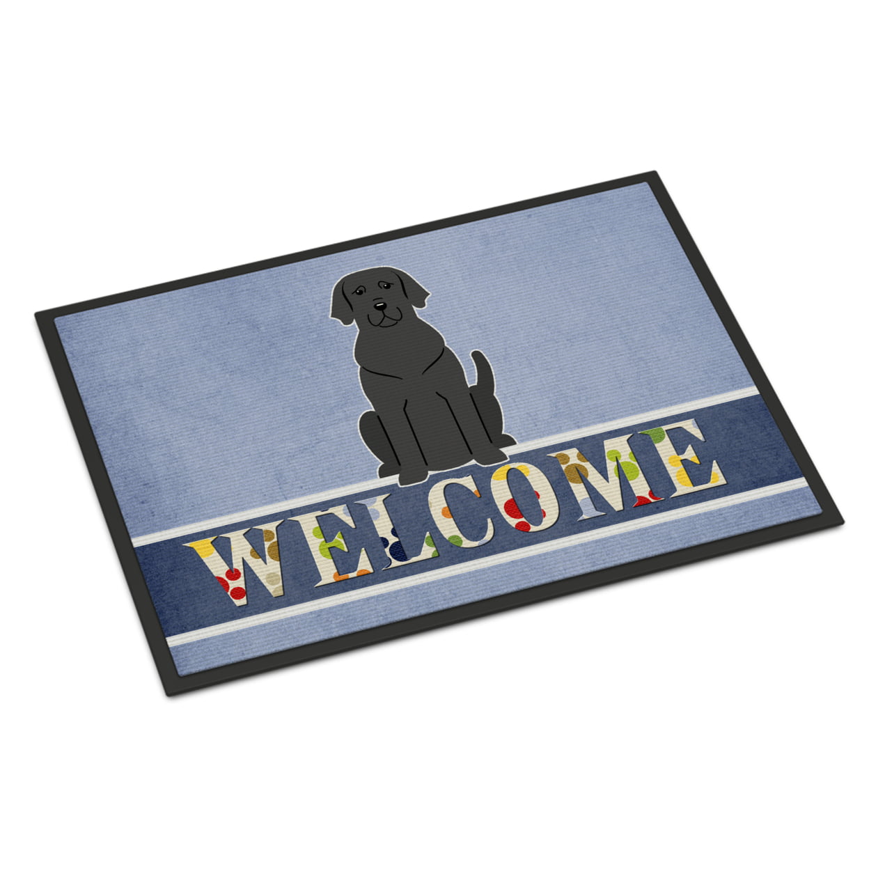 18 x 27 in. Black Labrador Welcome Indoor or Outdoor Mat