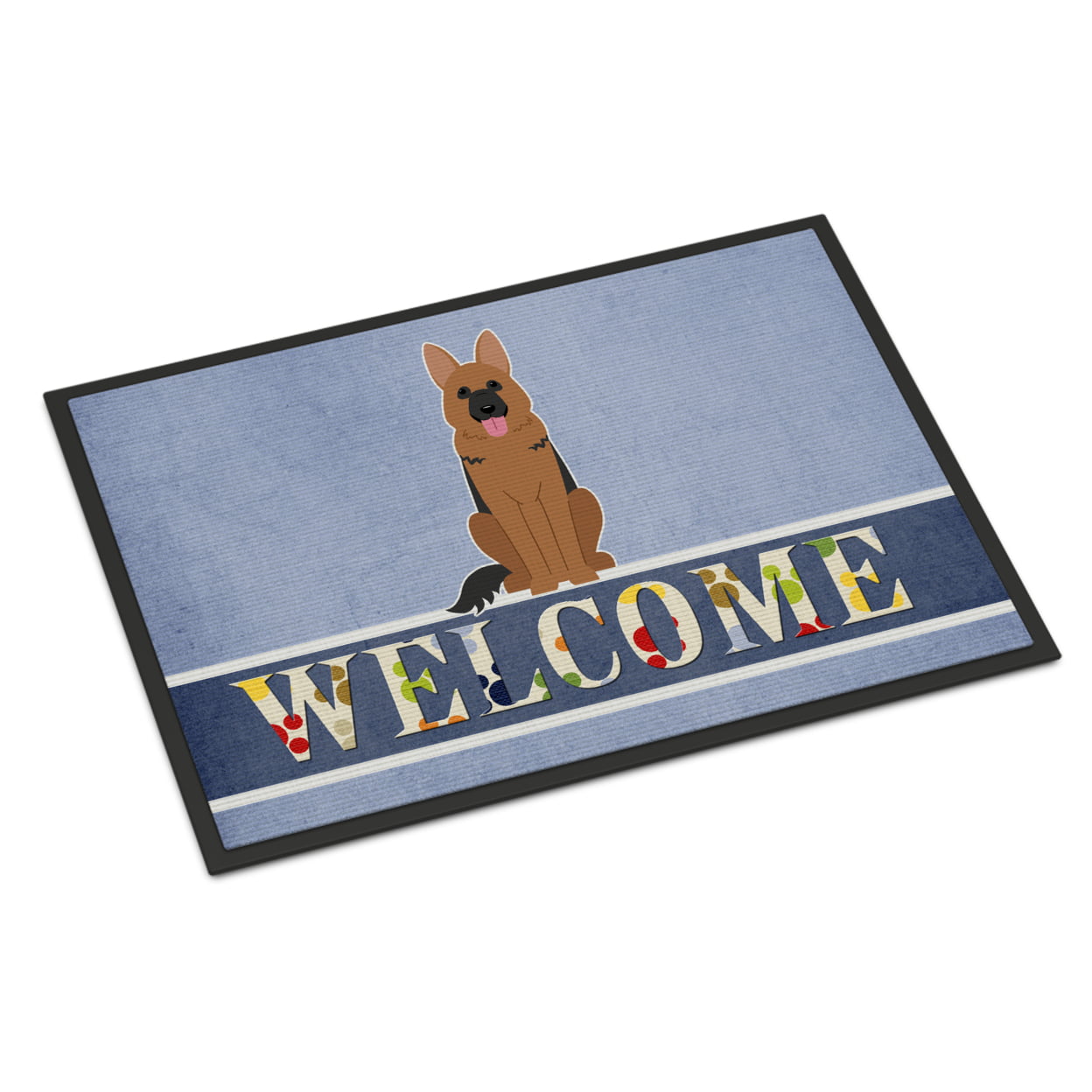 18 x 27 in. German Shepherd Welcome Indoor or Outdoor Mat