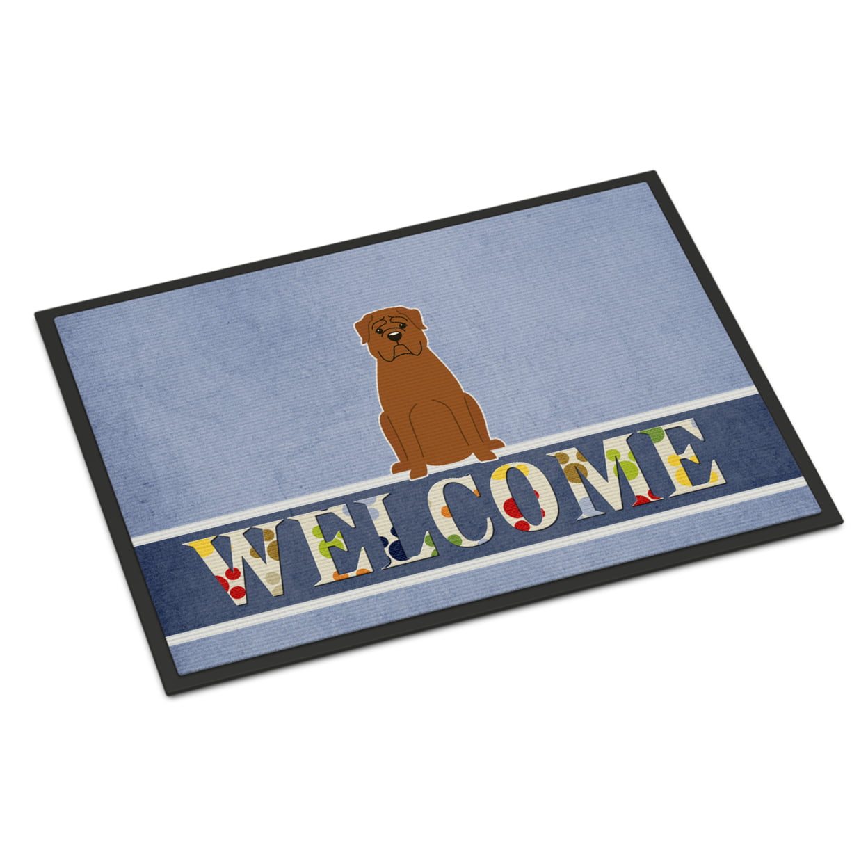 18 x 27 in. Dogue de Bourdeaux Welcome Indoor or Outdoor Mat