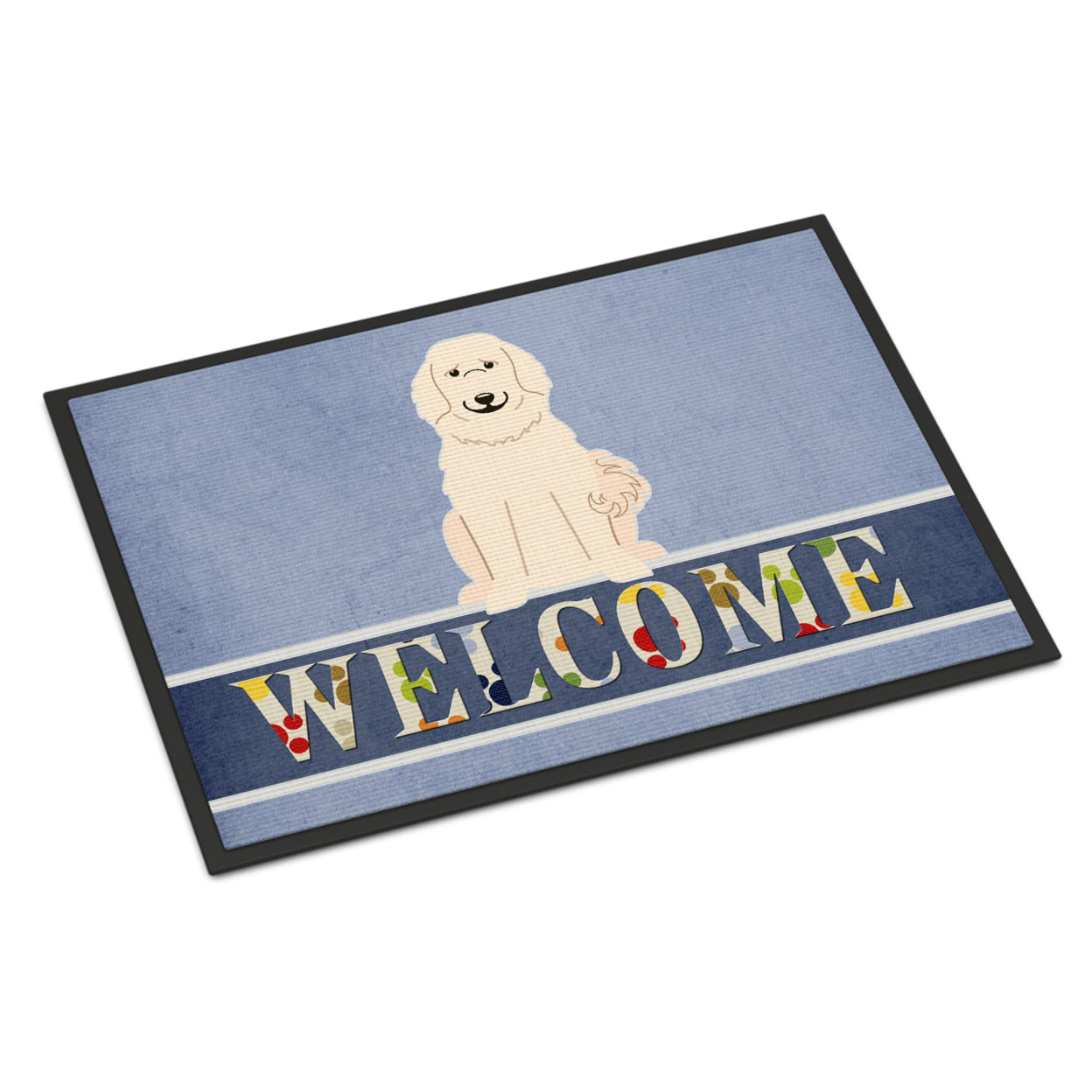 18 x 27 in. Great Pyrenese Welcome Indoor or Outdoor Mat