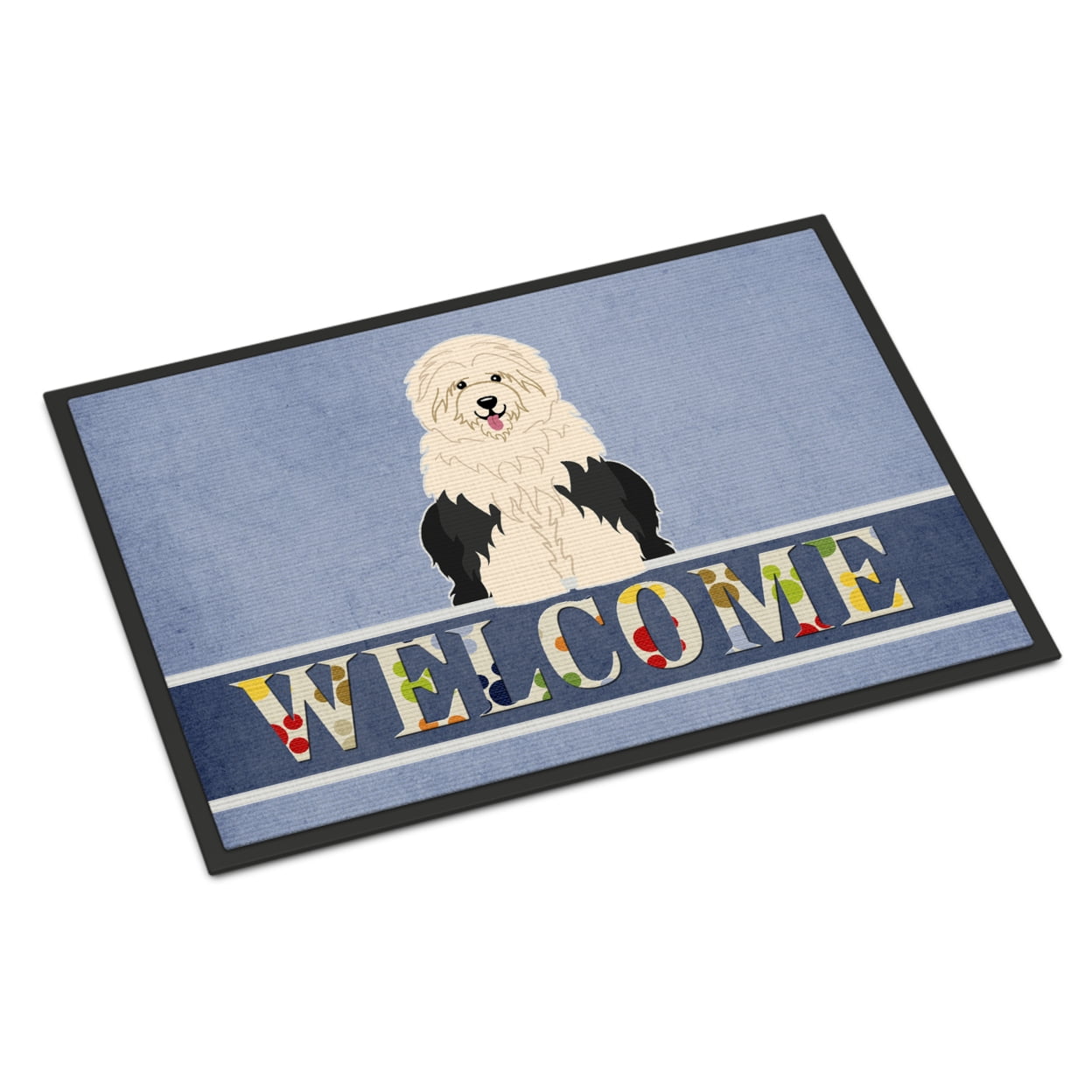 BB5677MAT 18 x 27 in. Old English Sheepdog Welcome Indoor or Outdoor Mat