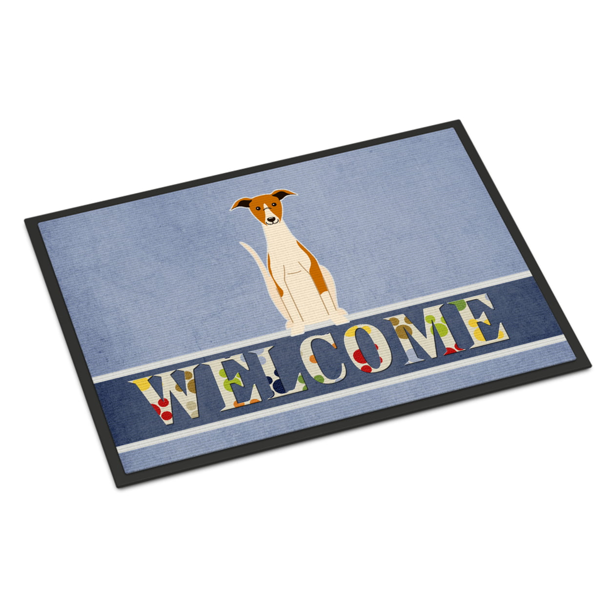 18 x 27 in. Whippet Welcome Indoor or Outdoor Mat