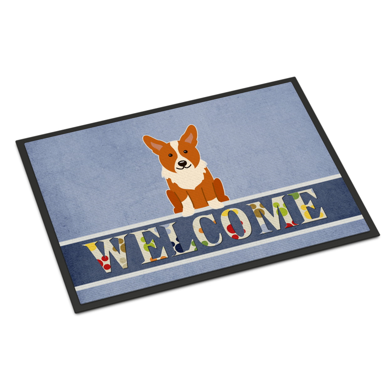 18 x 27 in. Corgi Welcome Indoor or Outdoor Mat